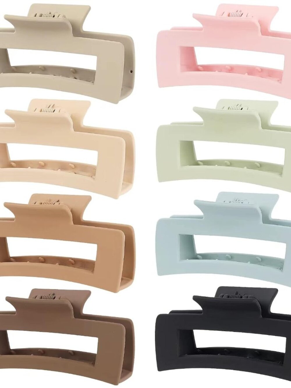8 Pcs Large Hair Claw Clips 4.1 Inch Non-slip Matte Claws for Women